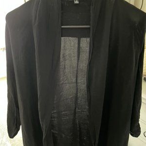 Thin black casual blazer
